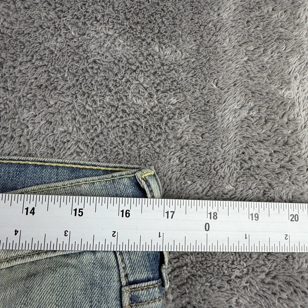 Levis Straight Leg Jeans Mens‎ 34x31 Blue Light Wash Denim Low Rise